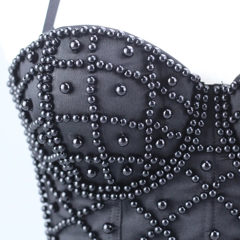 Women's Sleeveless Beaded Top