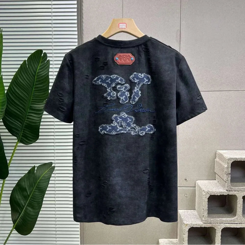 Men and Womens Couples Short Sleeve Top Breathable and Sweat-absorbing High-quality Mens T Shirt High-end Cotton Version Mens