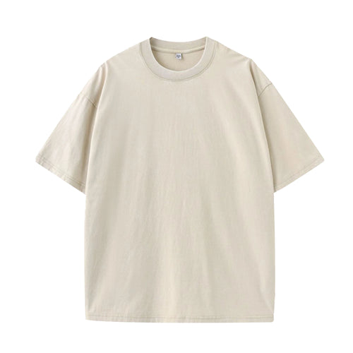2026 Men 's Vintage Washed Oversized T-shirt Customization Graphic Streetwear Cotton Tee