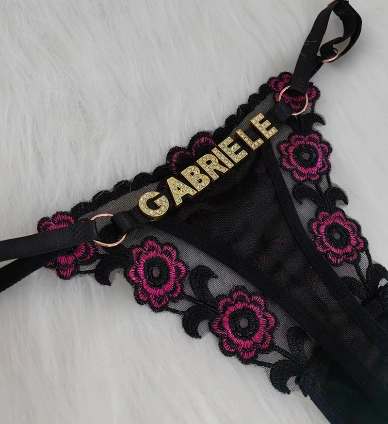 Women's Embroidered Floral Panties