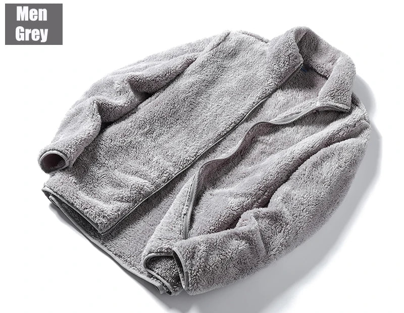 Oversized Polar Fleece Zip-Up Hoodie