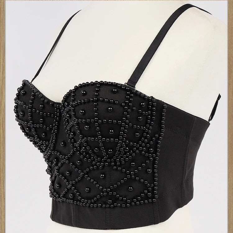 Women's Sleeveless Beaded Top