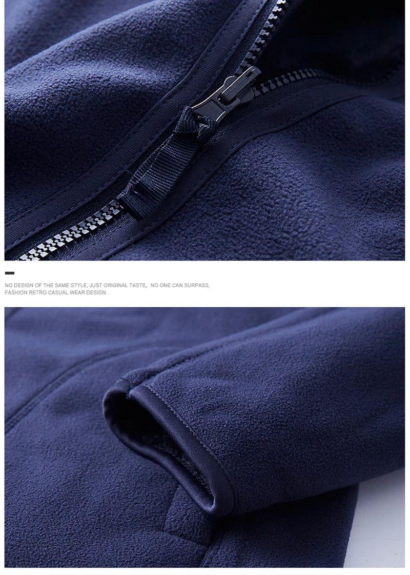 Unisex Reversible Hoodie Women Pullover Sweatshirts Winter Warm Polar/Coral Fleece Hooded Jacket Ladies Flannel Coat Hoody