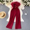 Women's High-Waist Wide-Leg Jumpsuit