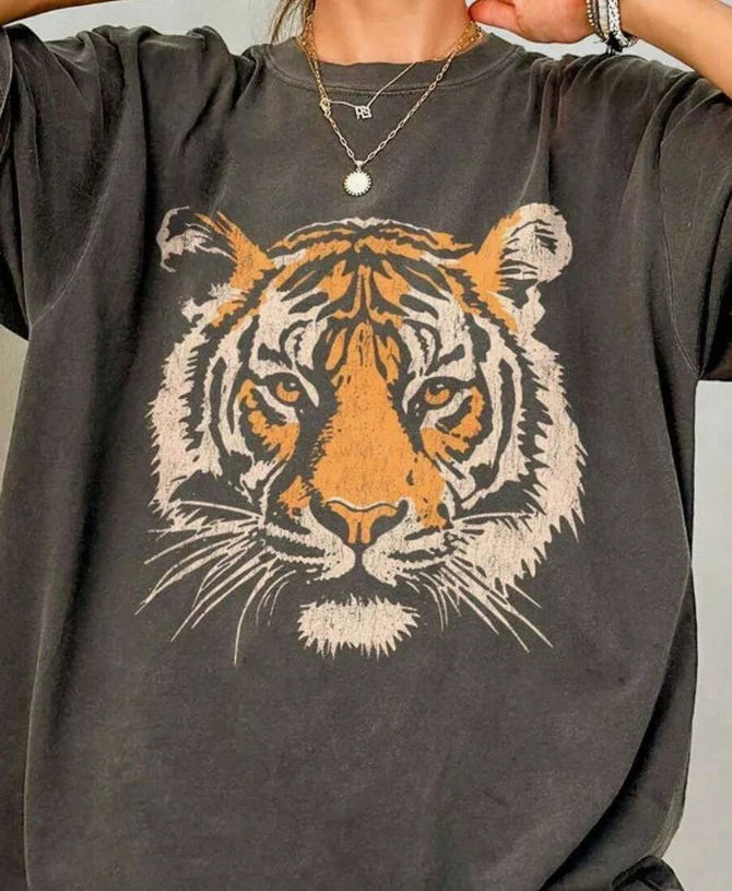 Men's Vintage Tiger Oversized T-Shirt