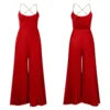 Women's Pleated Wide-Leg Jumpsuit