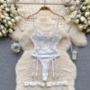 Women's Strapless Mesh Jumpsuit