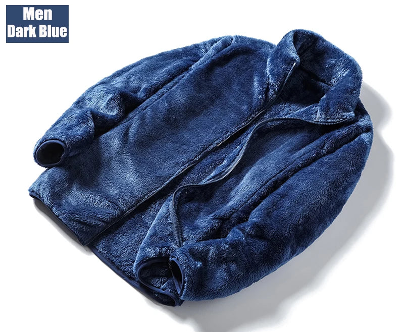 Oversized Polar Fleece Zip-Up Hoodie