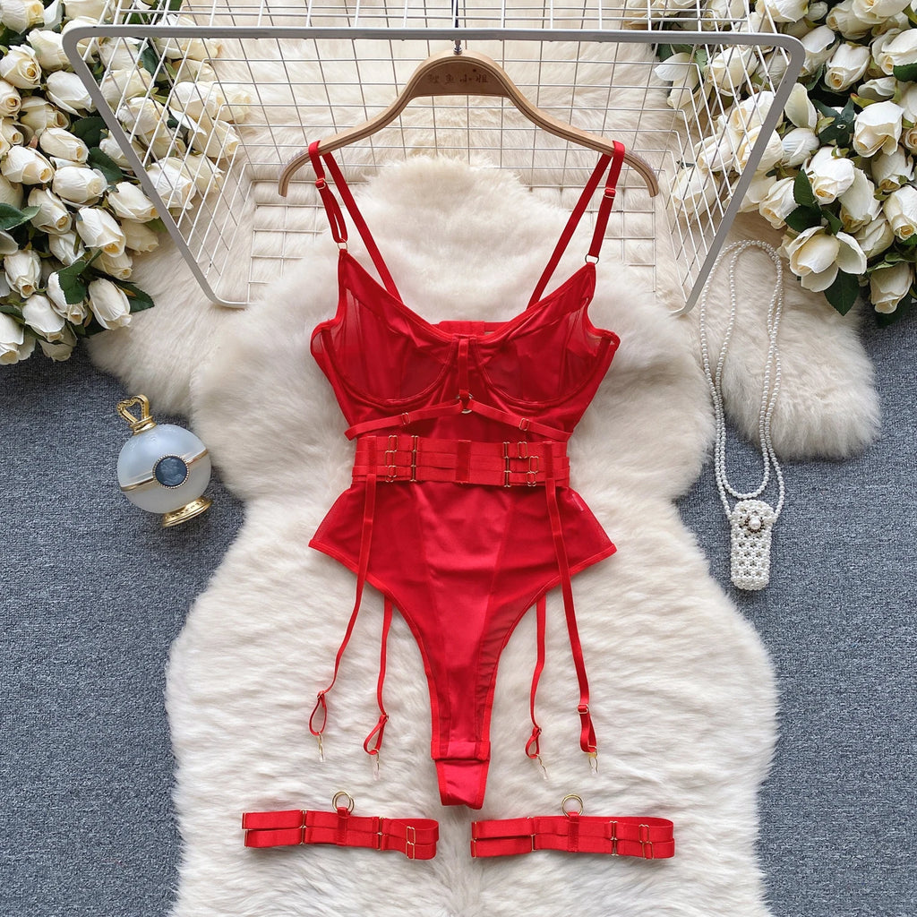 Summer Y2K Strapless Jumpsuit for Women Sleeveless High Waist Mesh Bodysuit Ladies Sexy Rompers Wholesale