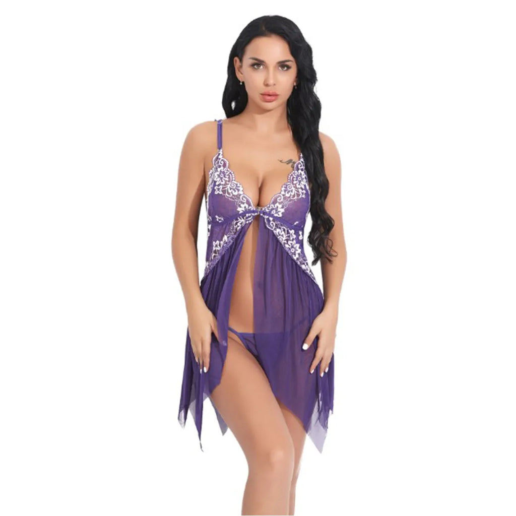Erotic Underwear Hot Babydoll Sexy Transparent Women Lingerie Lace Dress Party Prom Decorations