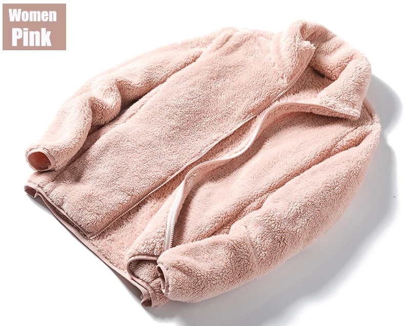 Oversized Polar Fleece Zip-Up Hoodie