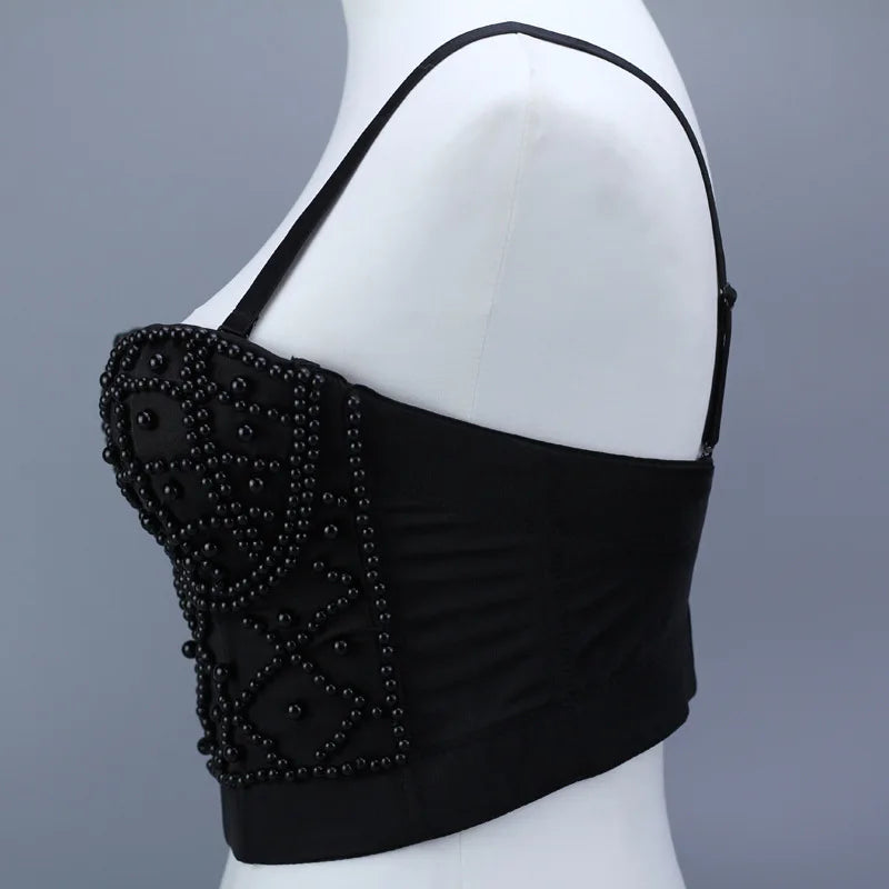 Women's Sleeveless Beaded Top