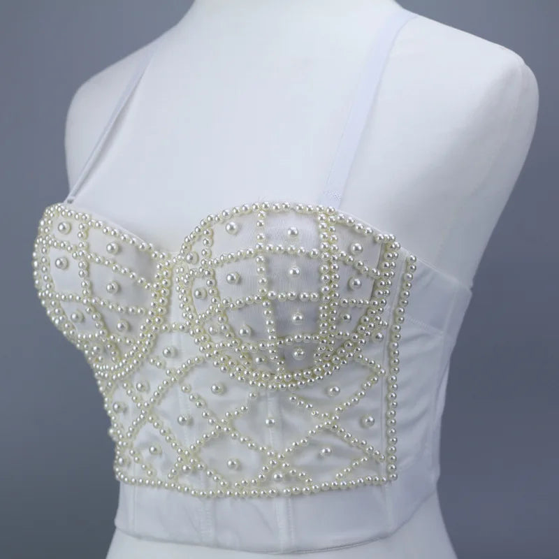 Women's Sleeveless Beaded Top