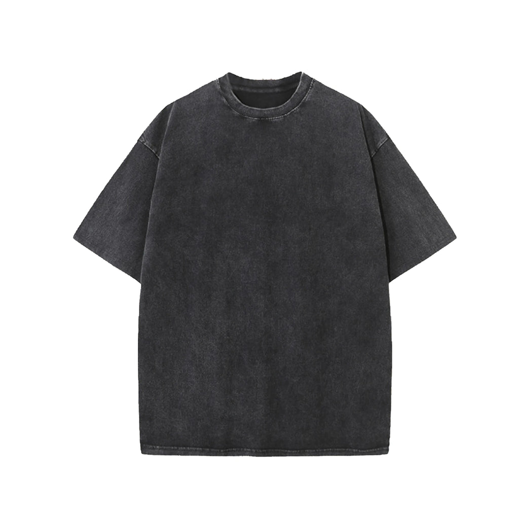 2026 Men 's Vintage Washed Oversized T-shirt Customization Graphic Streetwear Cotton Tee