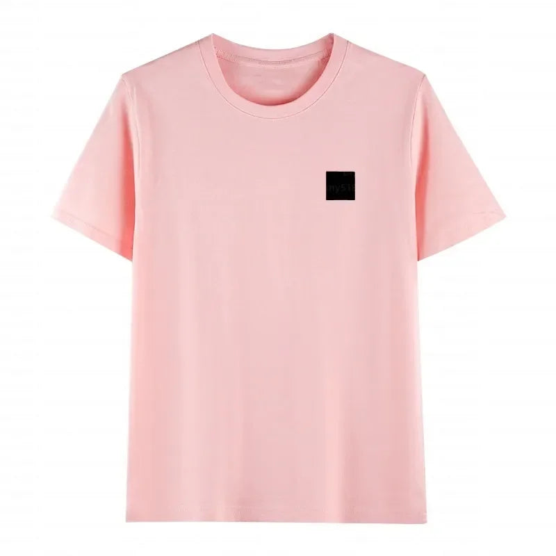 Men and Womens Couples Short Sleeve Top Breathable and Sweat-absorbing High-quality Mens T Shirt High-end Cotton Version Mens