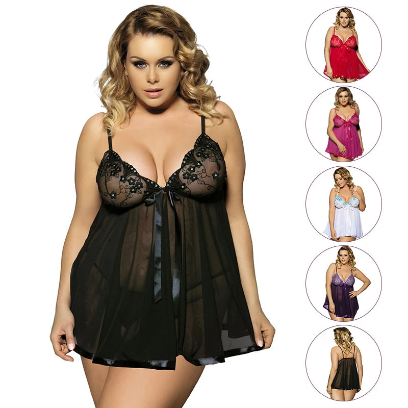 Women's Sheer Lace Nightdress