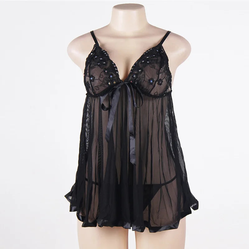 Women's Sheer Lace Nightdress