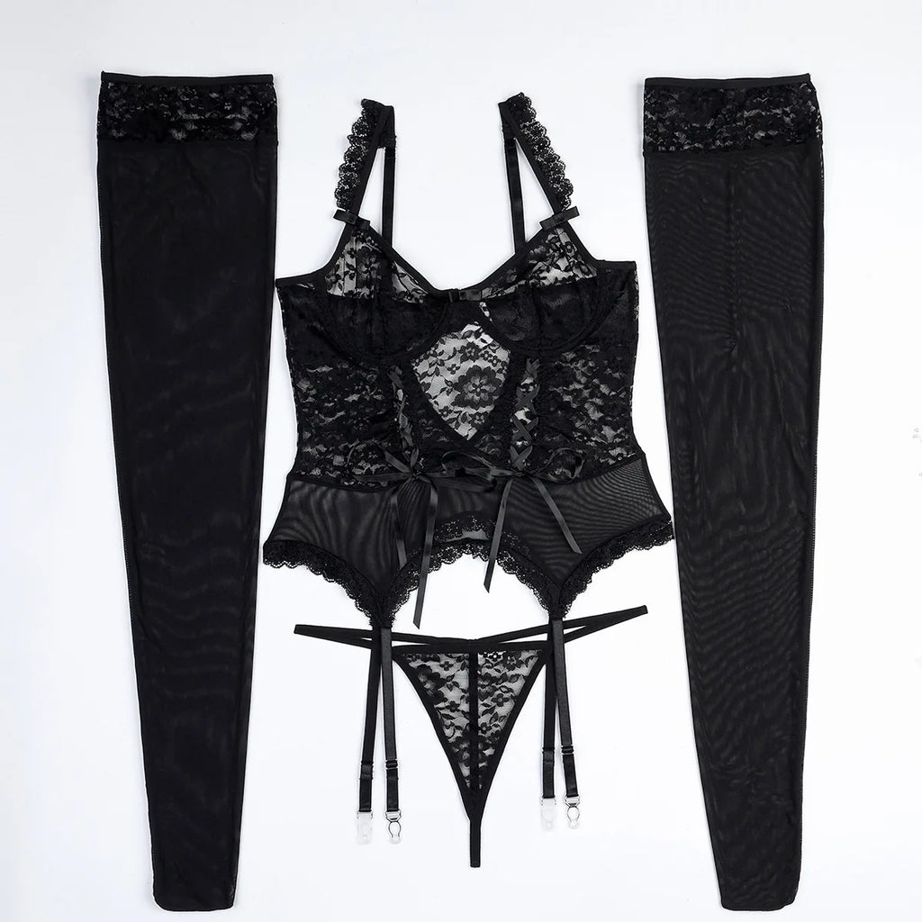 Women's Transparent Lace Lingerie