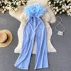 Women's High-Waist Wide-Leg Jumpsuit