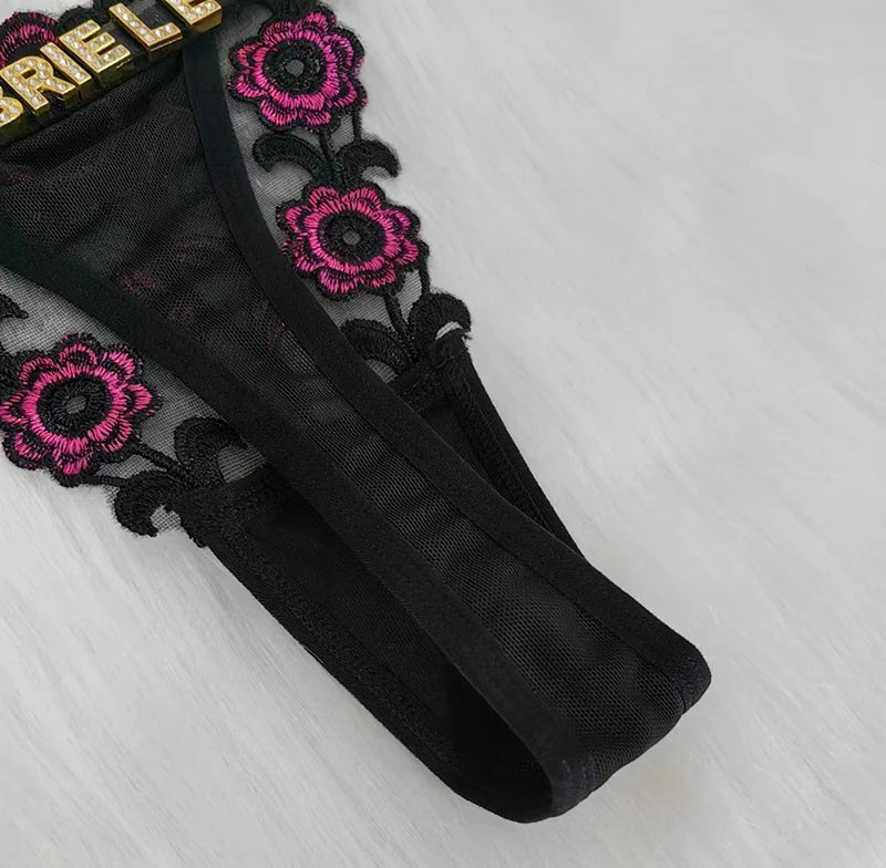 Women's Embroidered Floral Panties