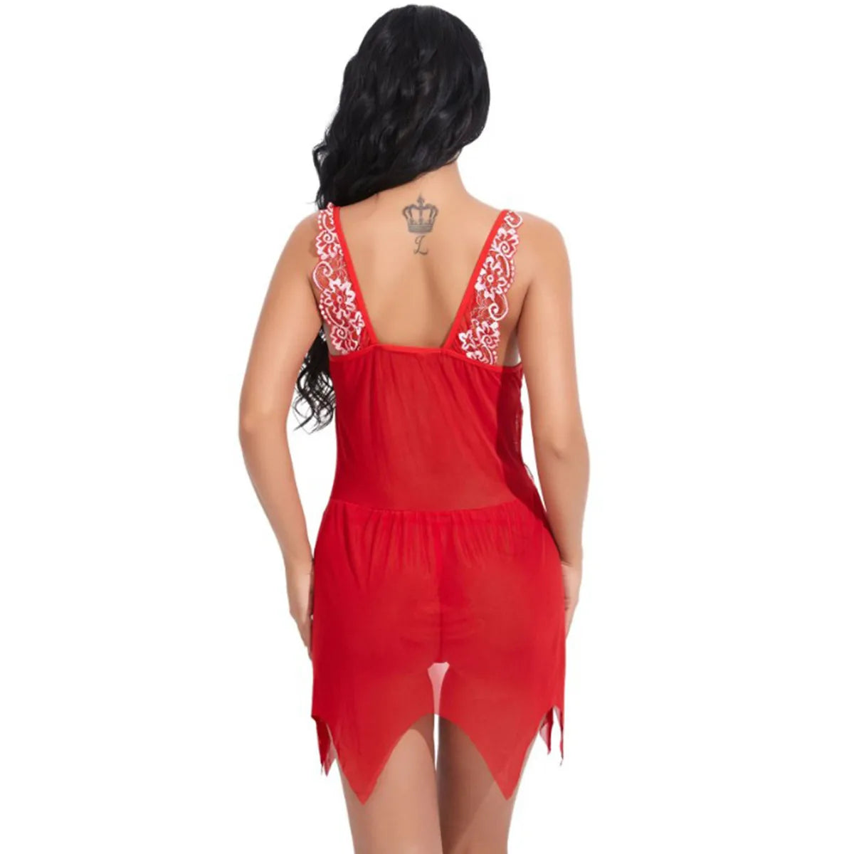Erotic Underwear Hot Babydoll Sexy Transparent Women Lingerie Lace Dress Party Prom Decorations