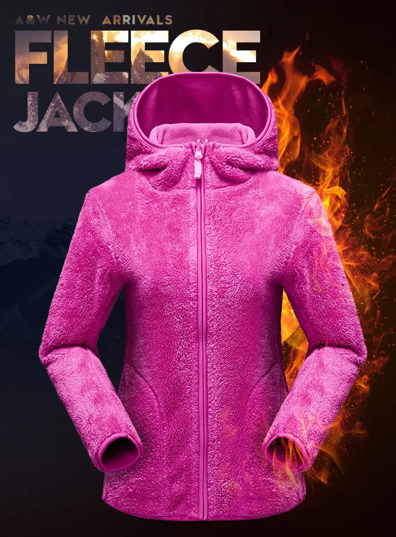 Unisex Reversible Hoodie Women Pullover Sweatshirts Winter Warm Polar/Coral Fleece Hooded Jacket Ladies Flannel Coat Hoody