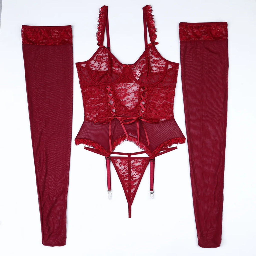 Women's Transparent Lace Lingerie