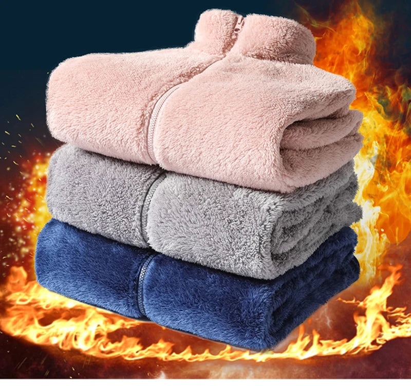 Oversized Polar Fleece Zip-Up Hoodie