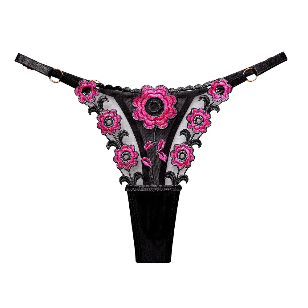 Women's Embroidered Floral Panties