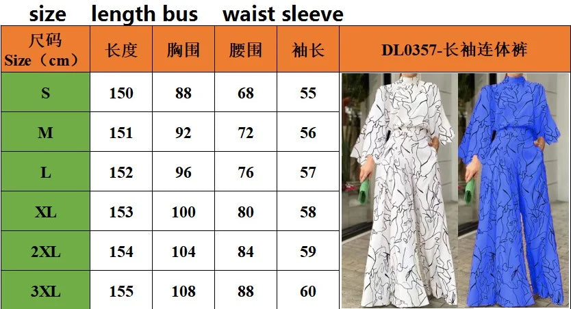 White Jumpsuit Women Long Sleeve Plus Size Wide Leg Long Pants Office Lady Jumpsuits for Women Lugentolo