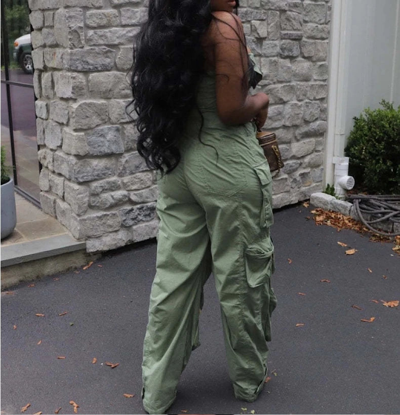 Women's Cargo Style Jumpsuit