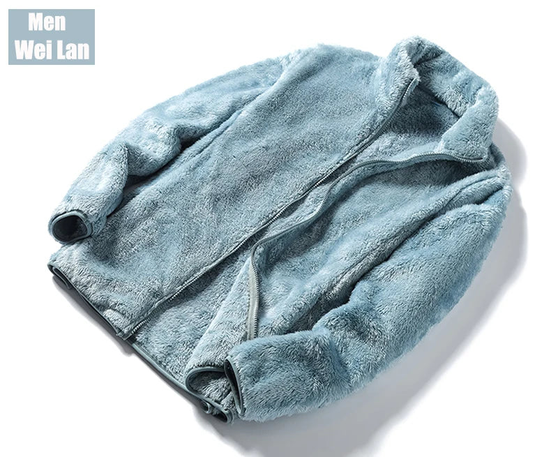 Oversized Polar Fleece Zip-Up Hoodie