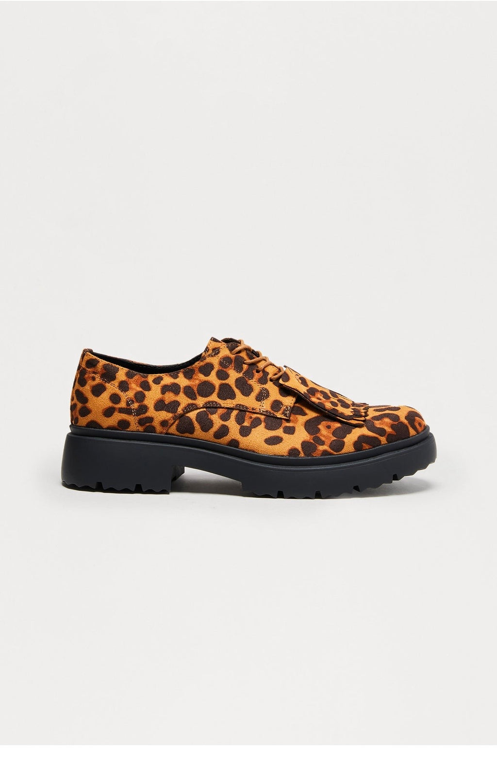 Suede Leopard Chunky Lace shoe