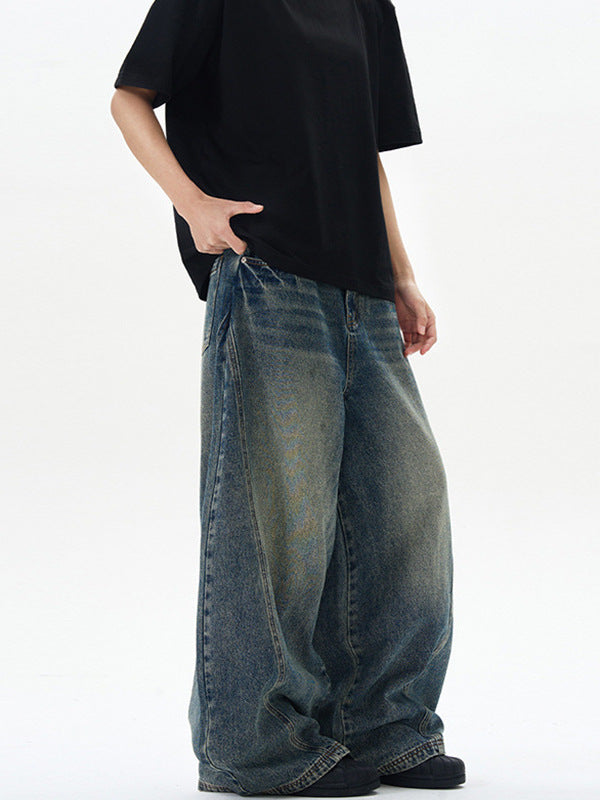 Unisex Baggy Straight Leg Jeans