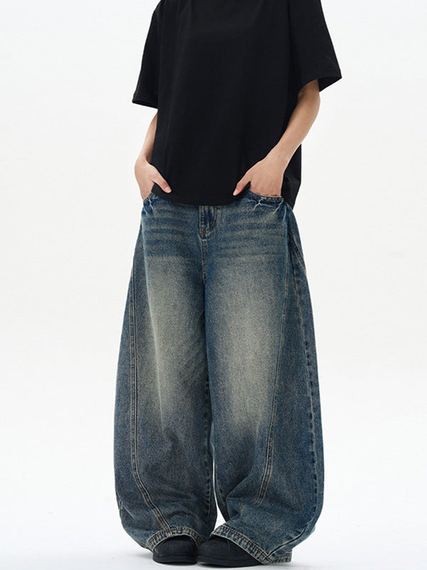 Unisex Baggy Straight Leg Jeans