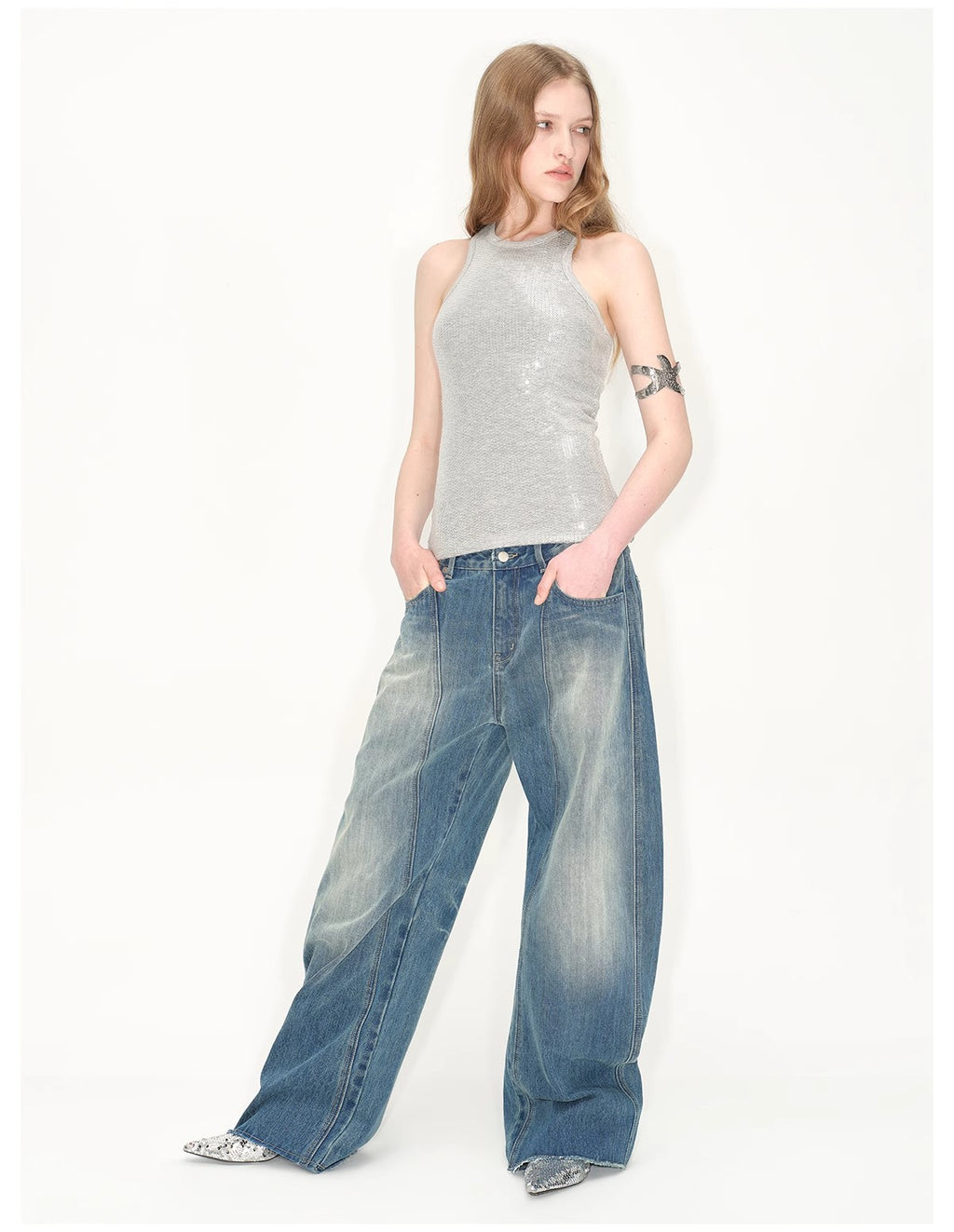 Unisex Lightning Wash Jeans