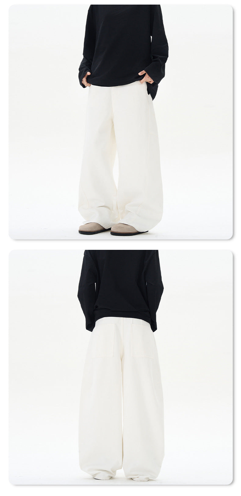 Unisex Wide Leg Streetwear Jeans