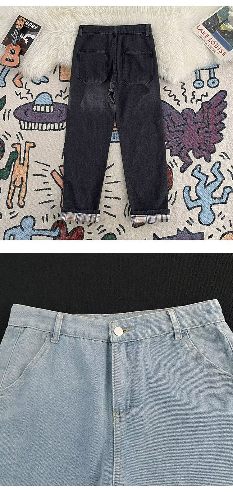 Men's Baggy Straight Leg Jeans