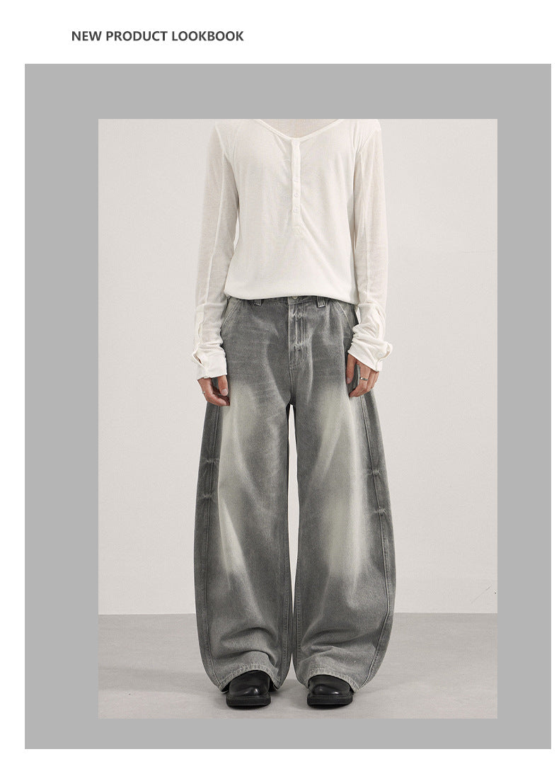 Unisex Casual Streetwear Denim Pants