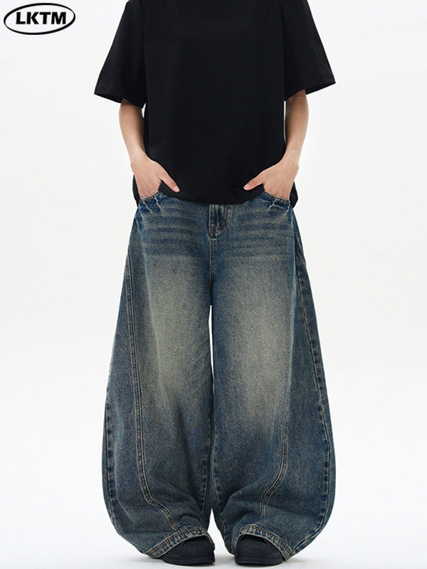Unisex Baggy Straight Leg Jeans