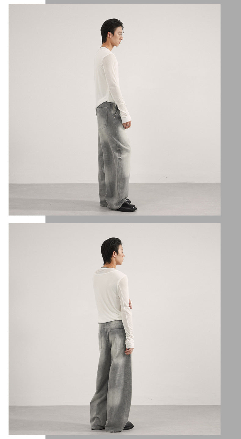Unisex Casual Streetwear Denim Pants