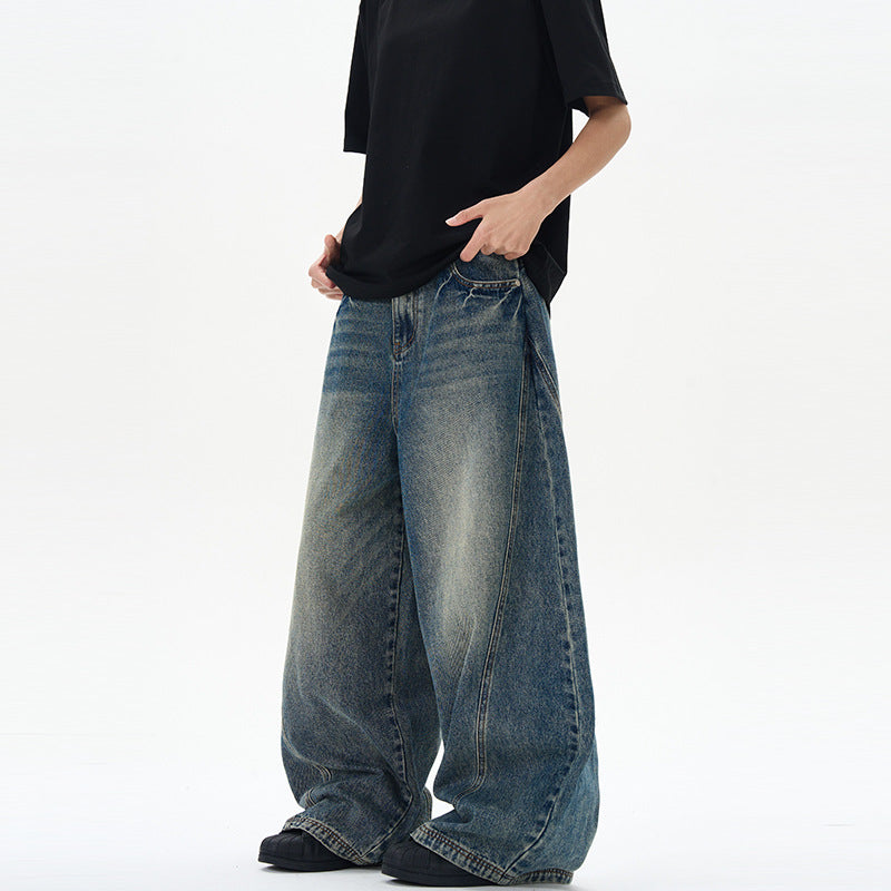 Unisex Baggy Straight Leg Jeans
