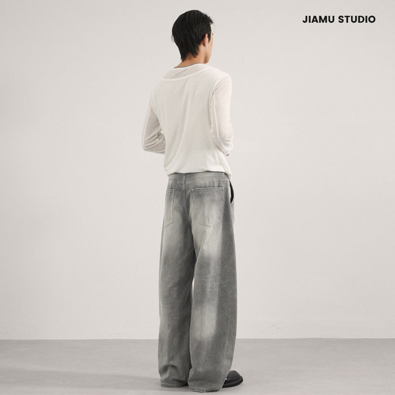 Unisex Casual Streetwear Denim Pants