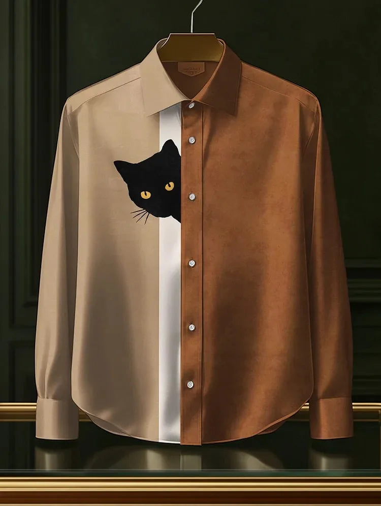 Men's Black Cat Graphic T-Shirt