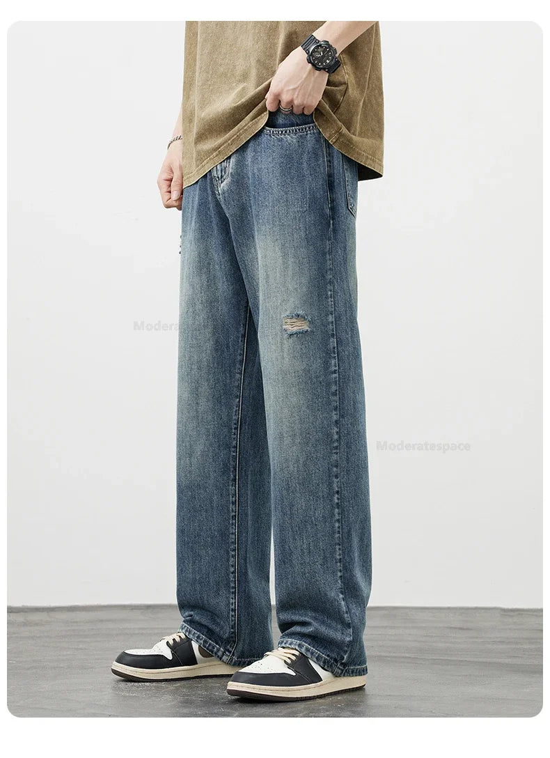 Men's Vintage Baggy Ripped Jeans