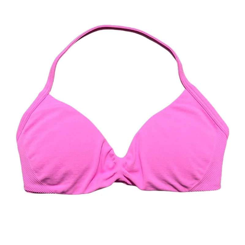 Women's Seamless Halter Sports Bra – High Support, Removable Pads, Gym & Yoga Top