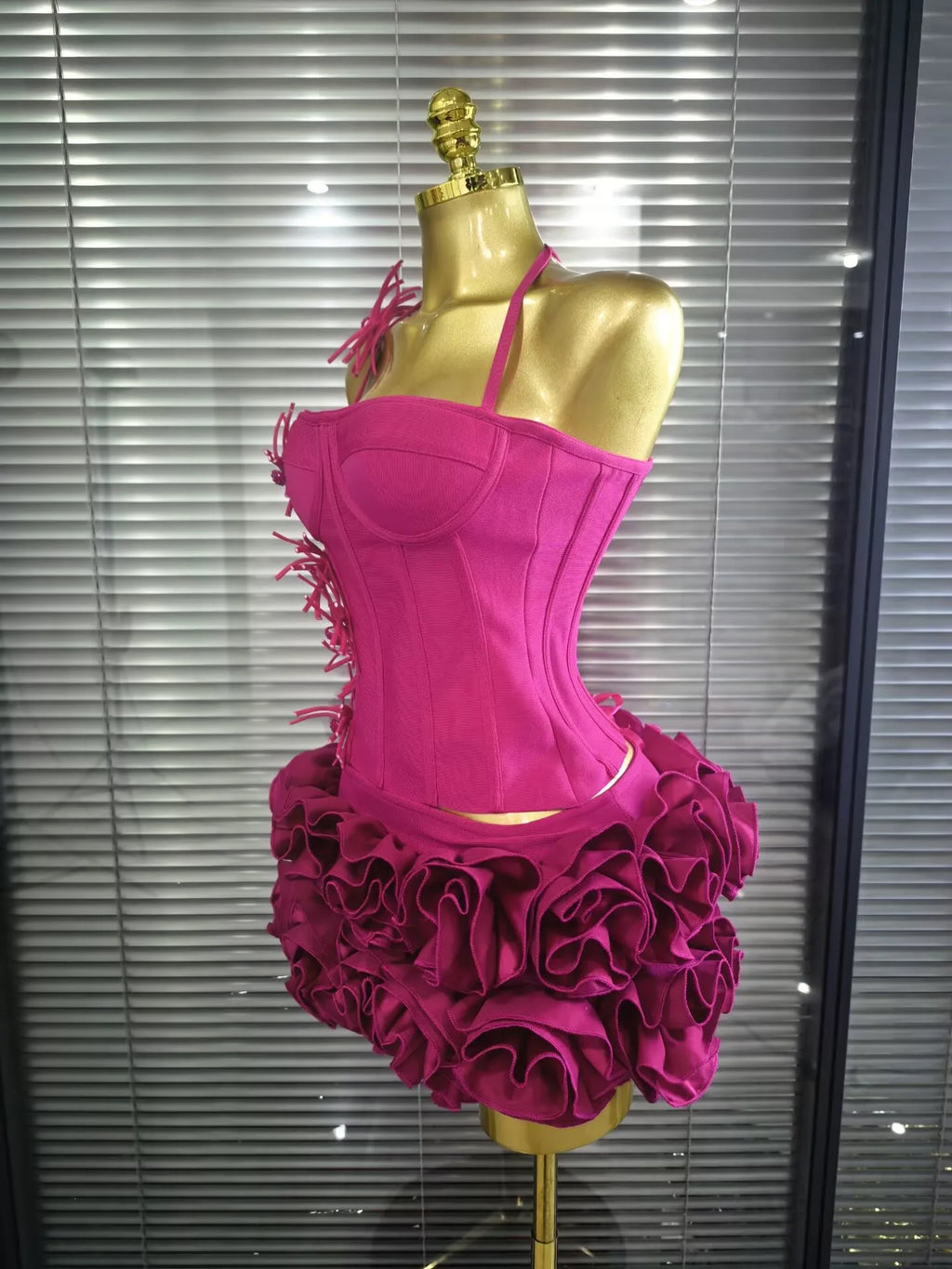 Women's Floral Bandage Mini Dress