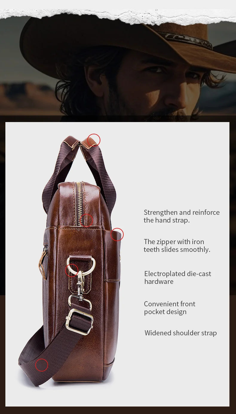 Men's Leather Work Handbag