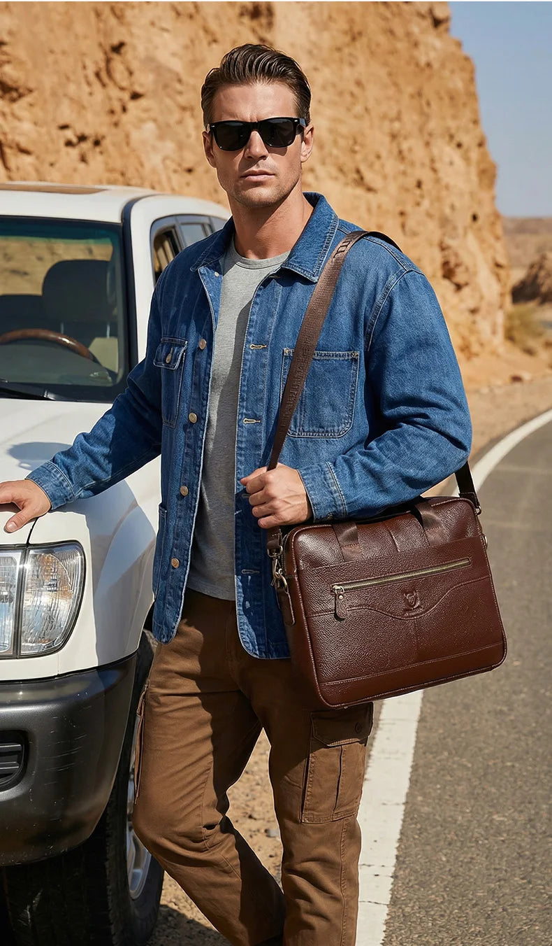 Men's Leather Work Handbag