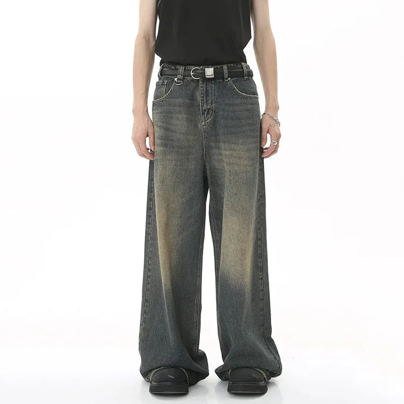 Men's Vintage Wash Denim Pants